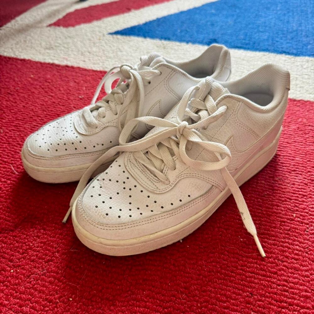 Nike Court Vision Low White Sneakers Women's 7.5